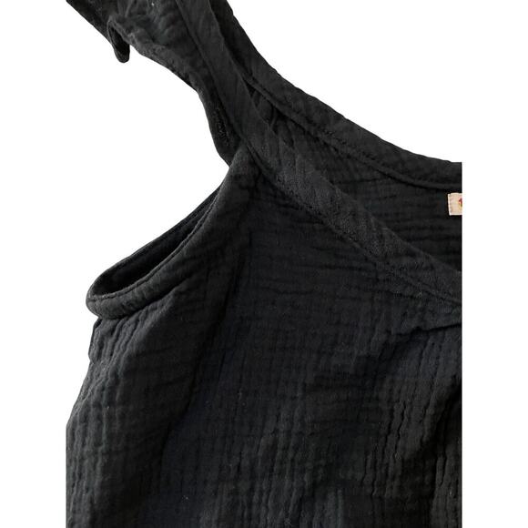 NWT- Marine Layer Jude Flutter Sleeve Tank Black Gauze Retail $78 Size Large - Picture 2 of 7